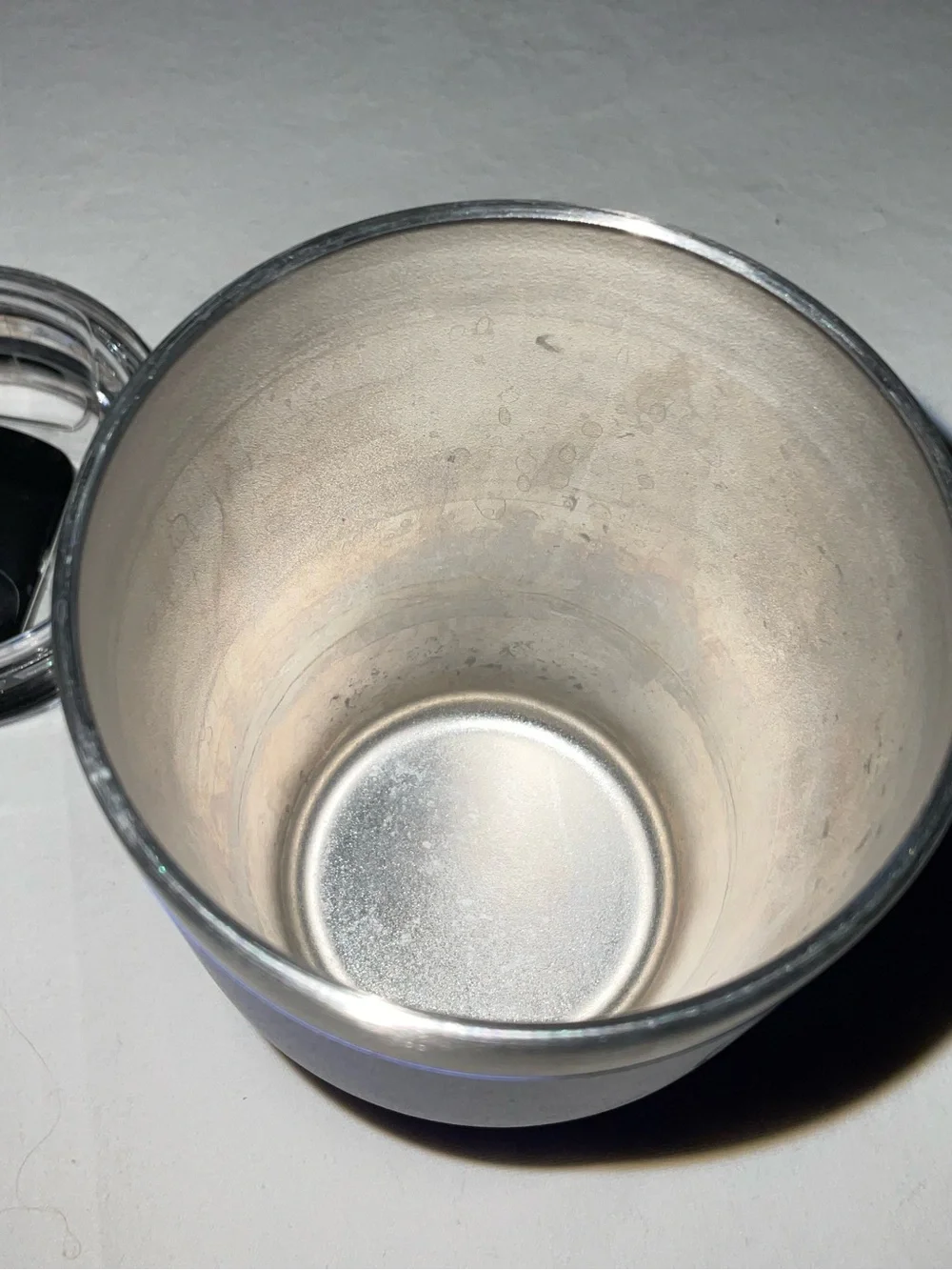 Yeti Blue Insulated Tumbler with Silver Rim 8oz Rambler